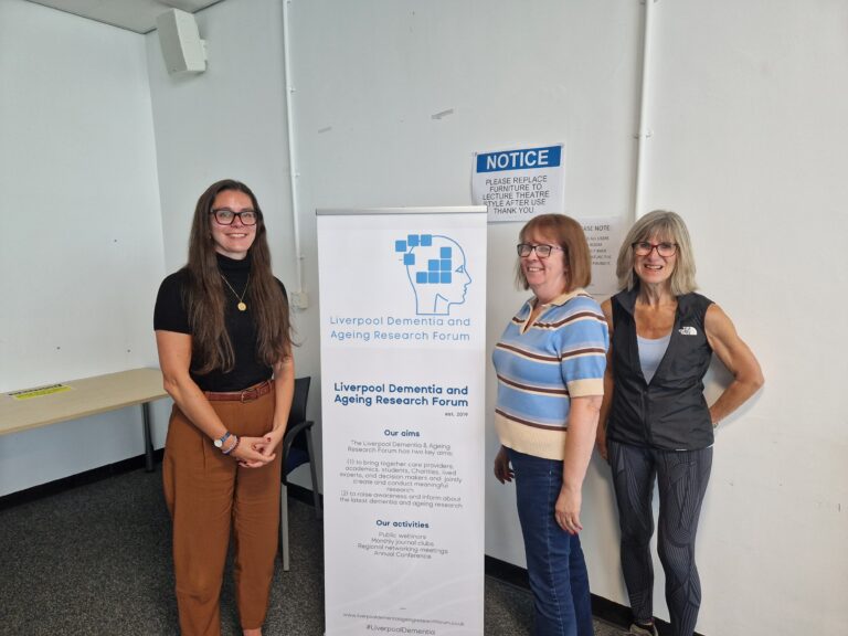Jacqui Cannon and Kath Halpin attending the Liverpool Dementia and Ageing Research Forum